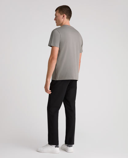 Dark Grey Stretch Cotton T-Shirt