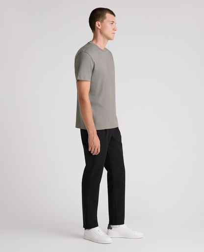 Dark Grey Stretch Cotton T-Shirt