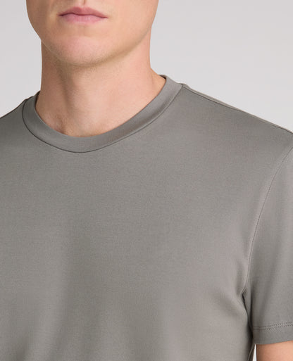 Dark Grey Stretch Cotton T-Shirt