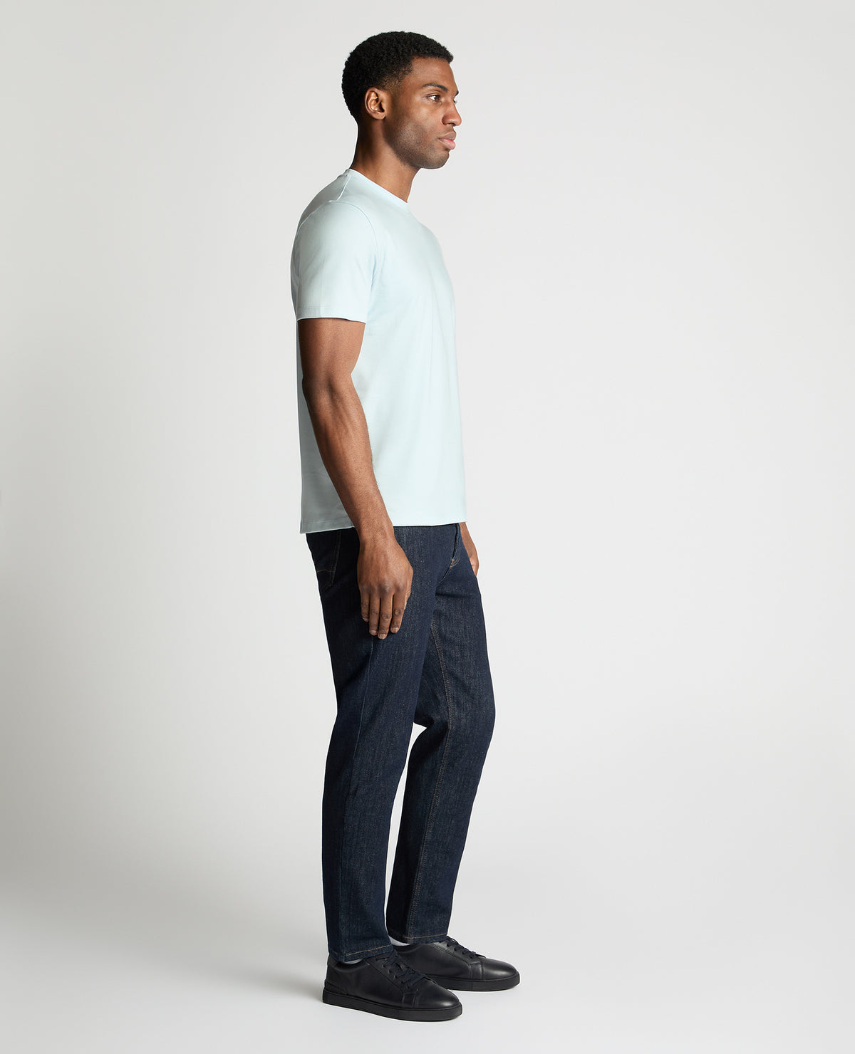 Man wearing a blue jumper