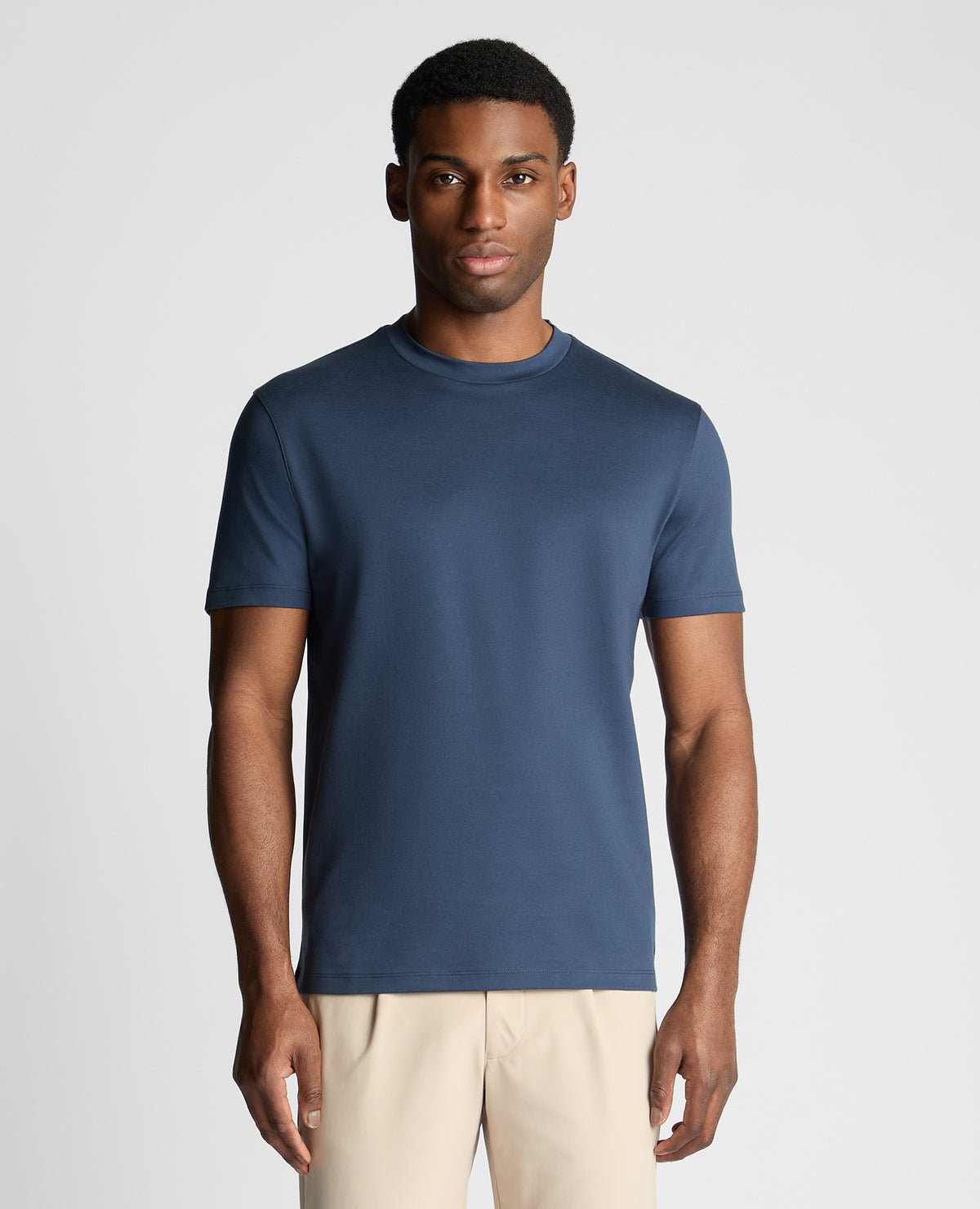 Man wearing a blue jumper