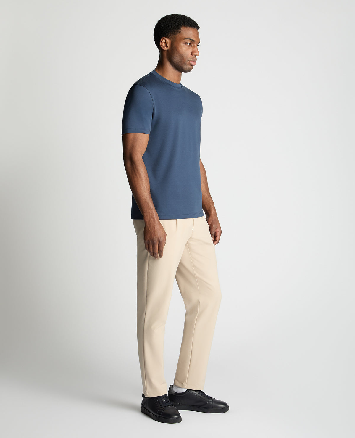 Man wearing a blue jumper