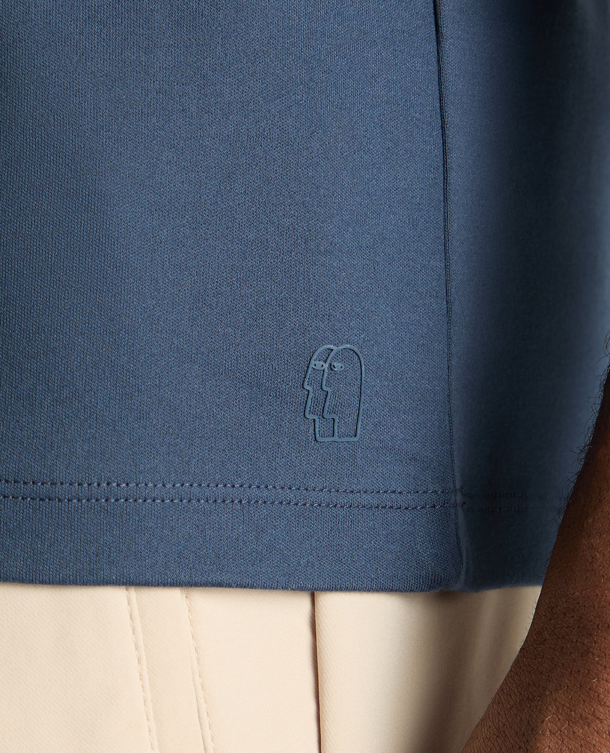 Man wearing a blue jumper