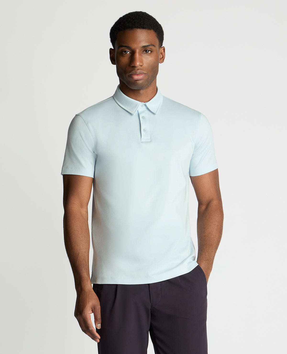 Man wearing a blue jumper