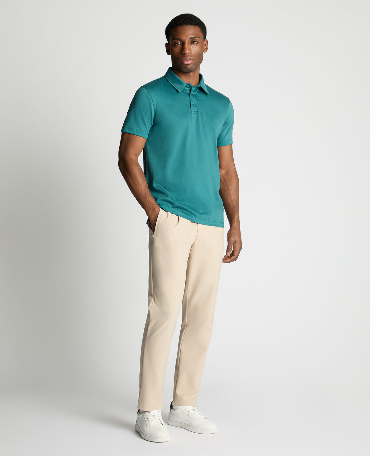 Man wearing a green jumper