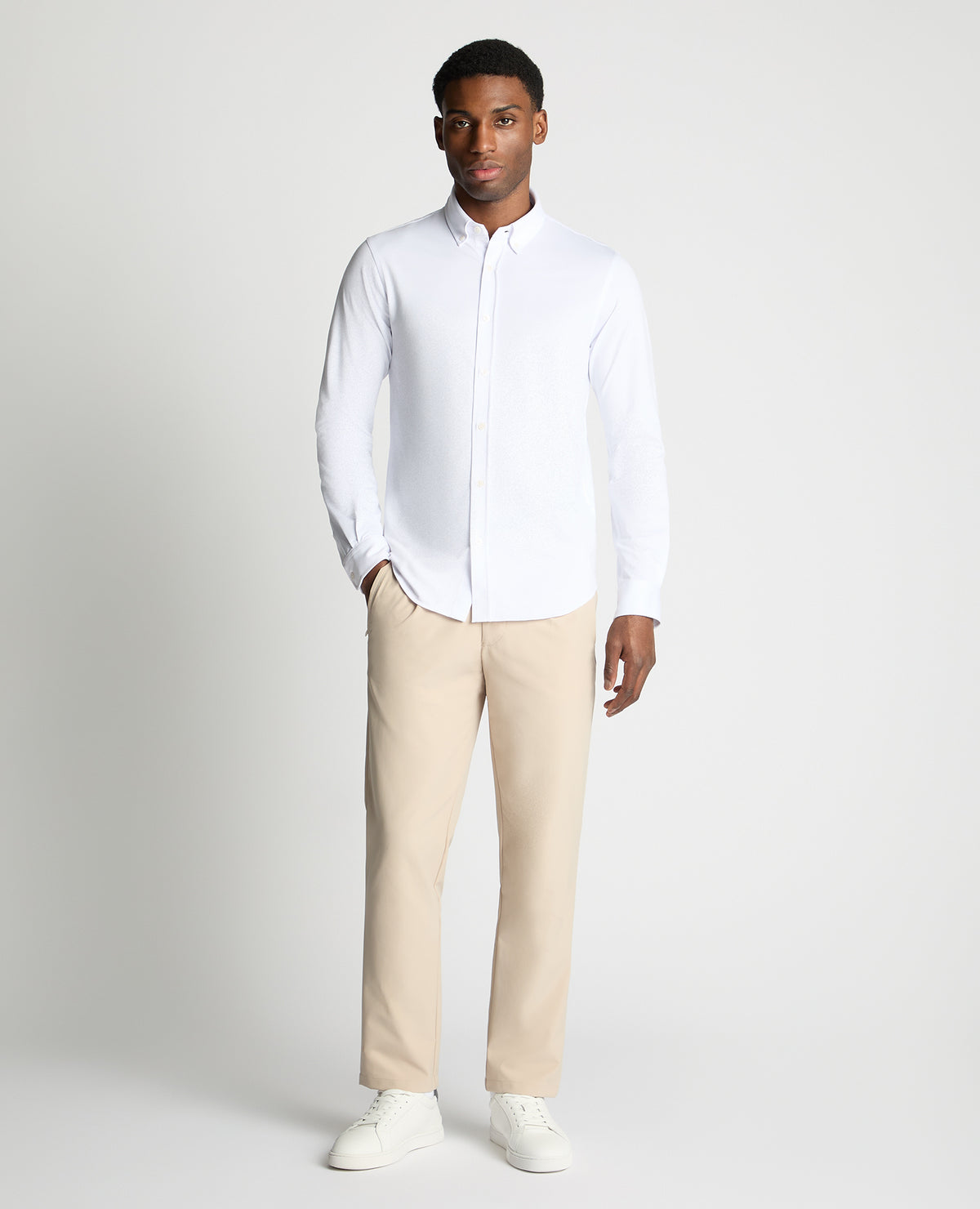 Man wearing a White jumper