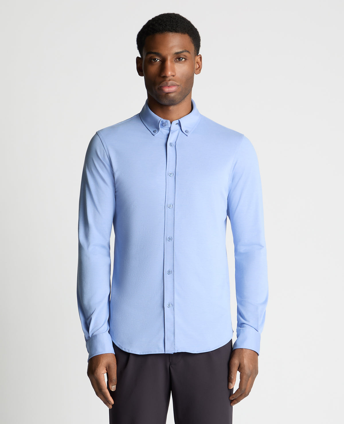 Man wearing a blue jumper