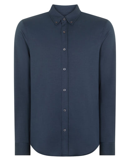 Man wearing a navy jumper