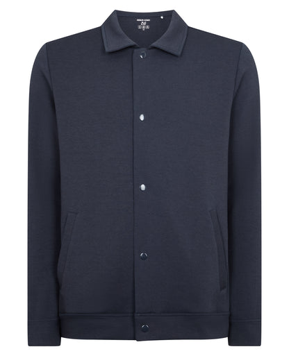 Man wearing a navy jumper