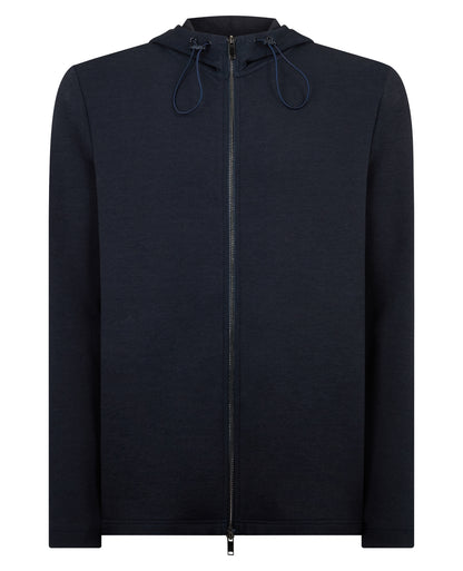 Man wearing a navy jumper