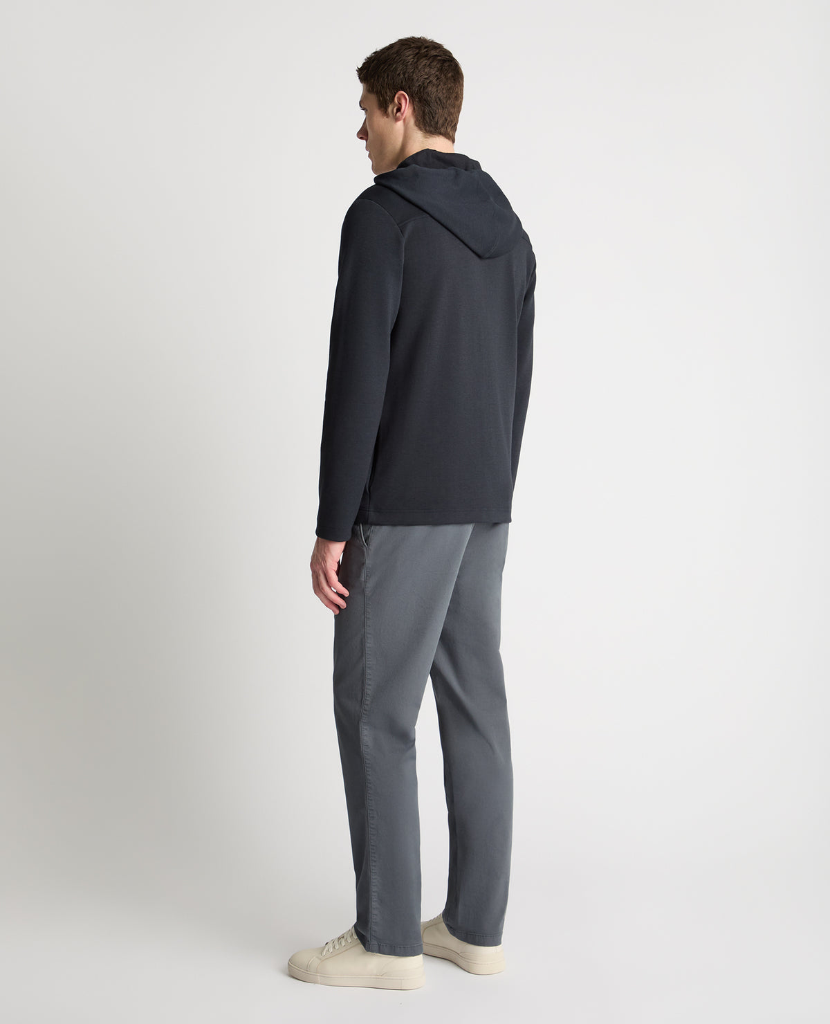 Man wearing a navy jumper