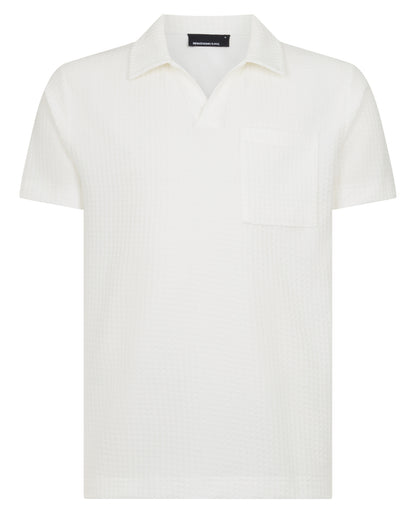 Open Collar Terry Polo Shirt