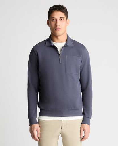 Man wearing a blue jumper