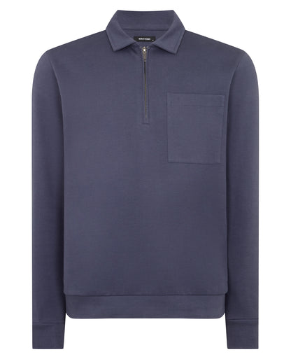 Man wearing a blue jumper