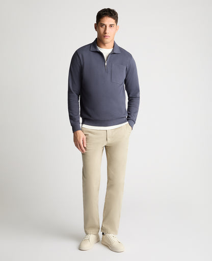 Man wearing a blue jumper