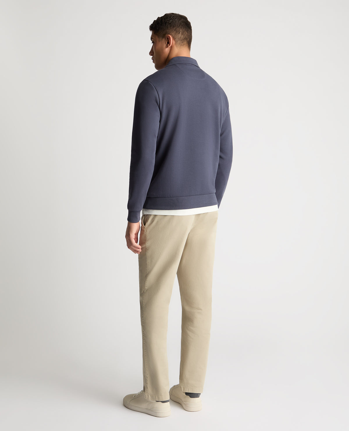 Man wearing a blue jumper