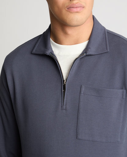 Man wearing a blue jumper