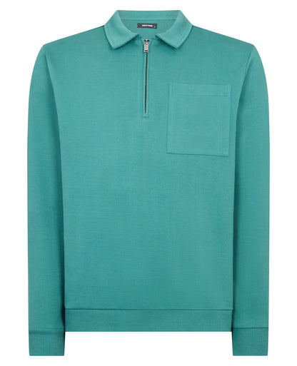 Man wearing a green jumper