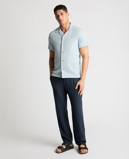 Man wearing a blue jumper