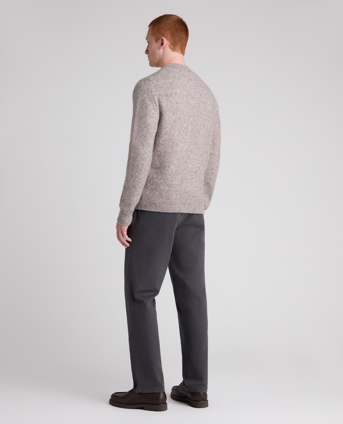 Stone Crossed V Neck Wool Blend Jumper