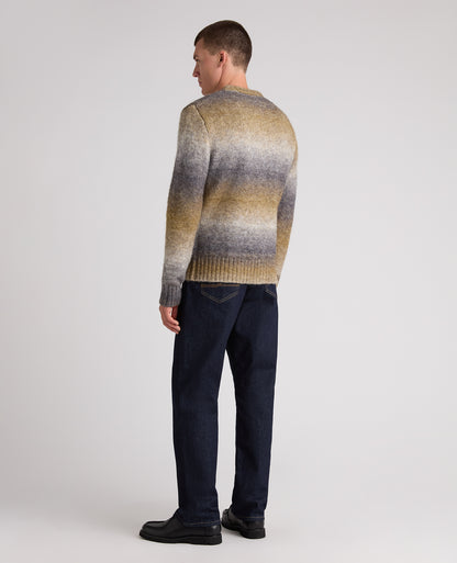 Grey Gradient Stripe Blend Jumper