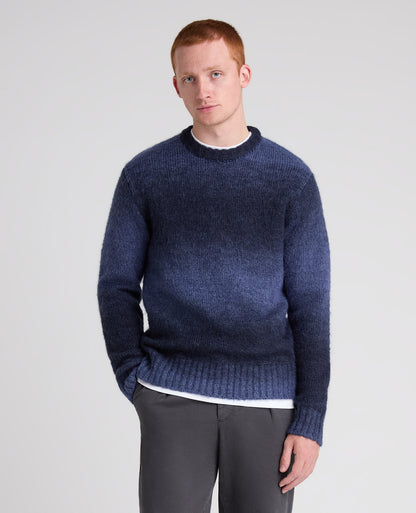 Dark Blue Gradient Stripe Blend Jumper