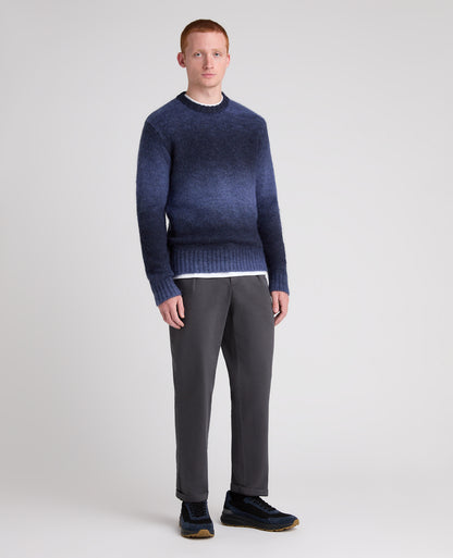 Dark Blue Gradient Stripe Blend Jumper