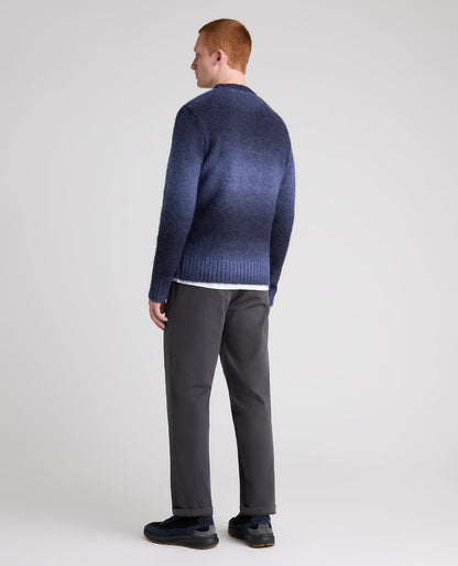 Dark Blue Gradient Stripe Blend Jumper