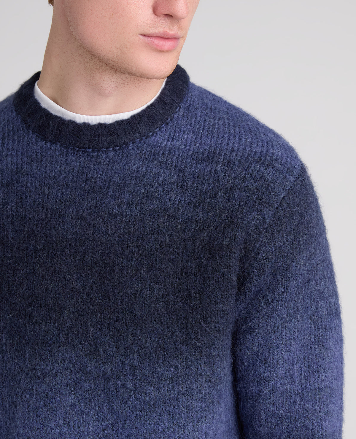 Dark Blue Gradient Stripe Blend Jumper