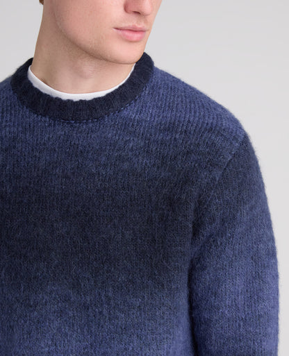 Dark Blue Gradient Stripe Blend Jumper