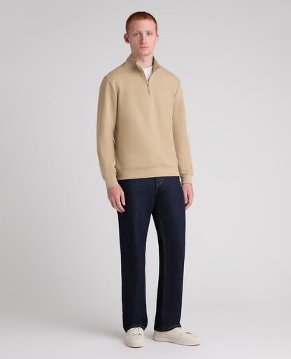 Stone Branded Stretch Half Zip Jumper