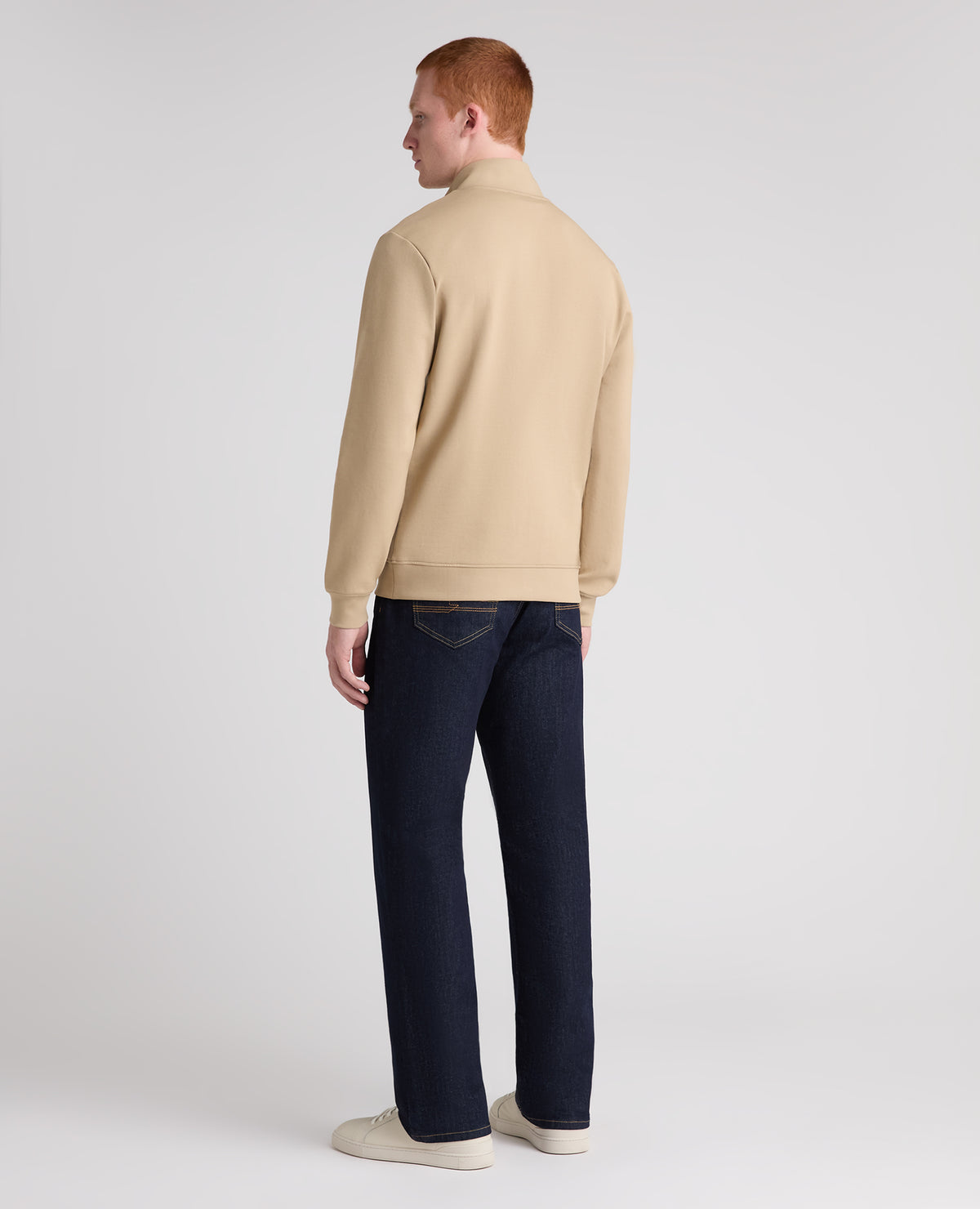 Stone Branded Stretch Half Zip Jumper
