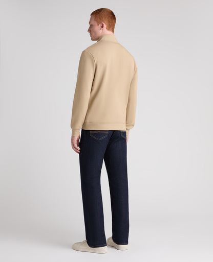 Stone Branded Stretch Half Zip Jumper