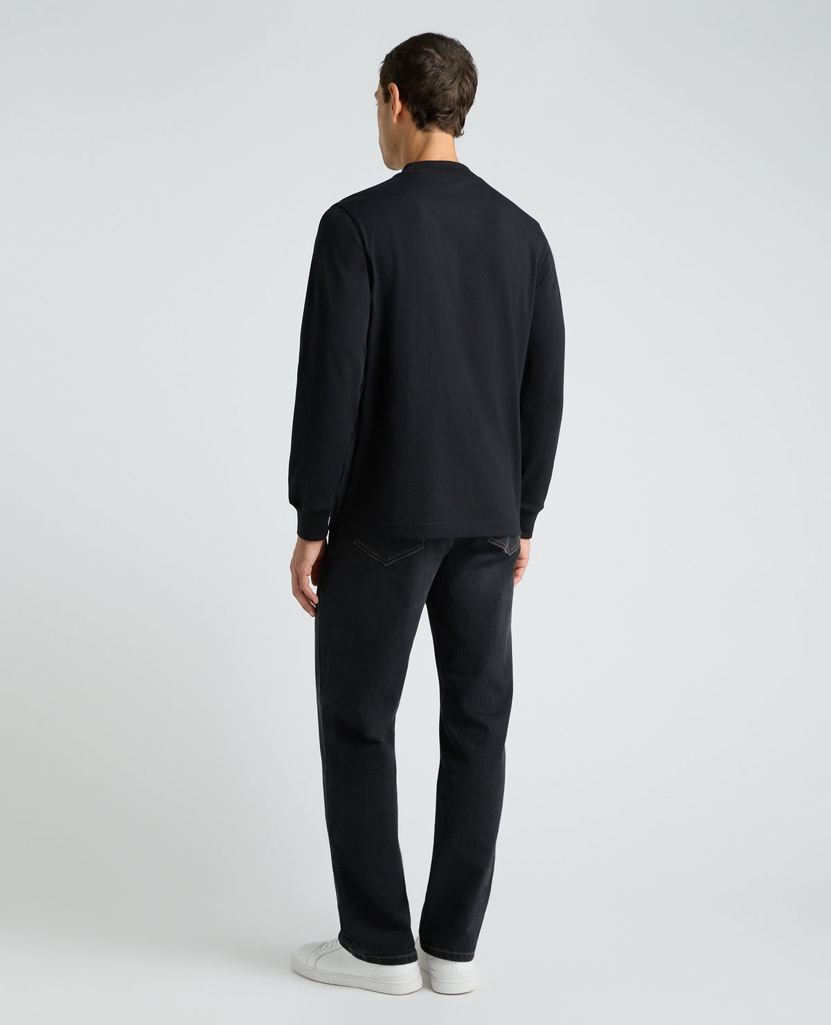 Black Long Sleeve Cotton T-Shirt