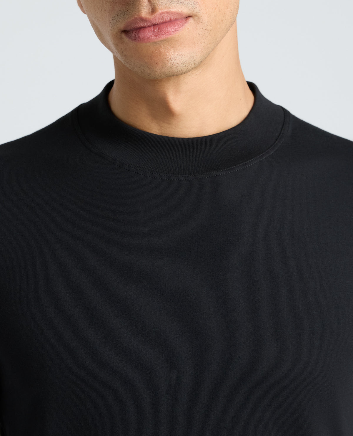 Black Long Sleeve Cotton T-Shirt