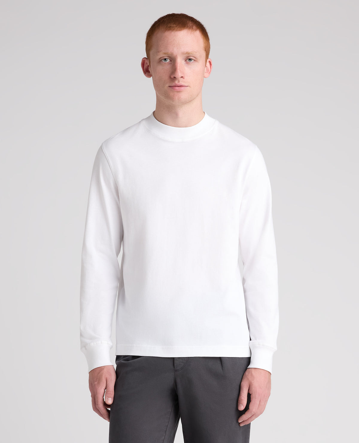 White Long Sleeve Cotton T-Shirt