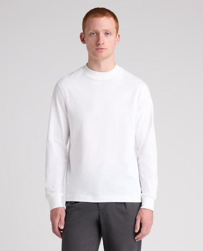 White Long Sleeve Cotton T-Shirt