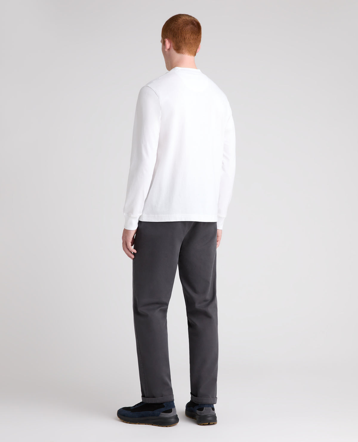 White Long Sleeve Cotton T-Shirt