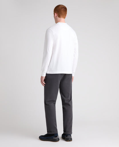White Long Sleeve Cotton T-Shirt