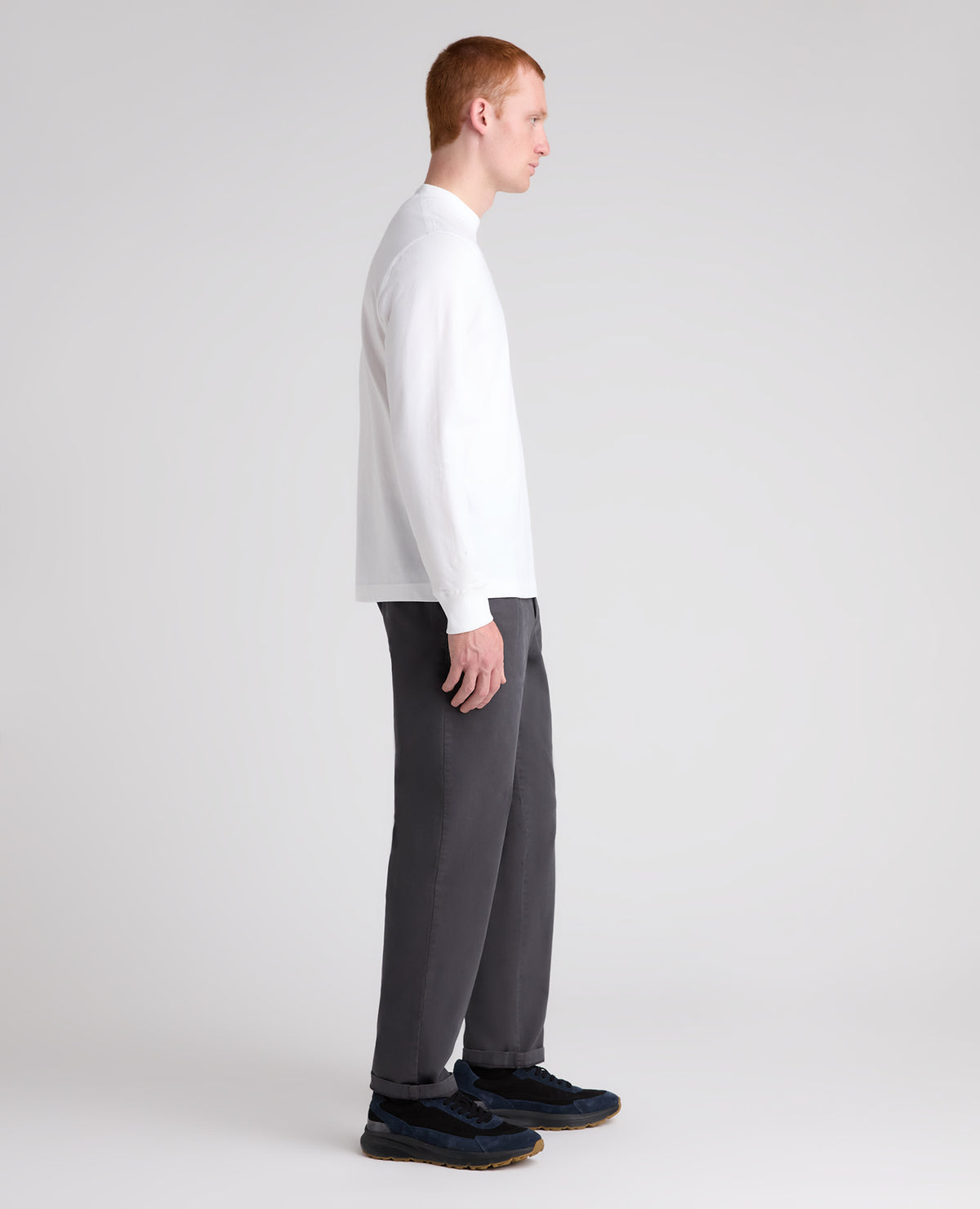 White Long Sleeve Cotton T-Shirt