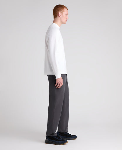 White Long Sleeve Cotton T-Shirt