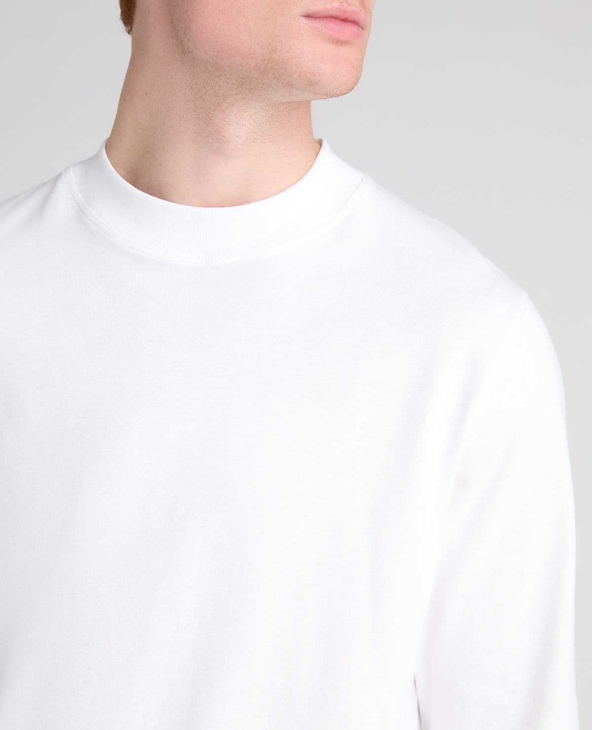 White Long Sleeve Cotton T-Shirt