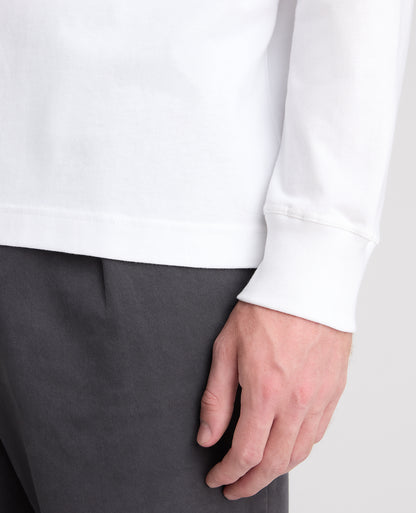 White Long Sleeve Cotton T-Shirt