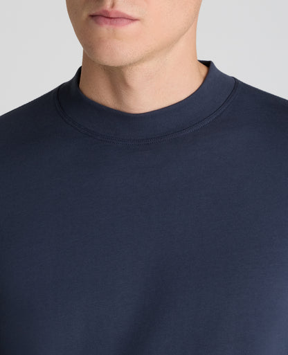 Navy Long Sleeve Cotton T-Shirt