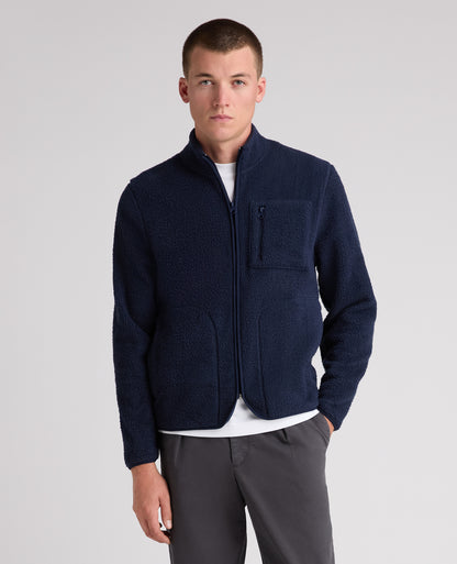 Dark Blue Zip Up Fleece
