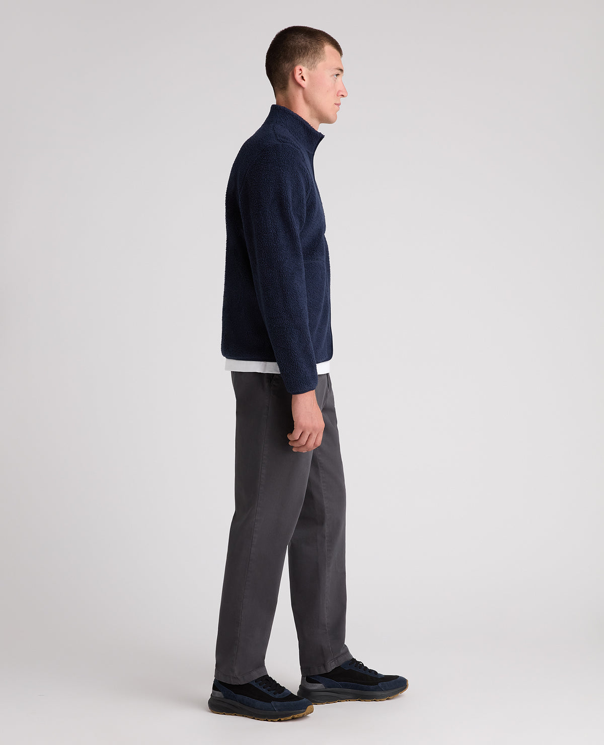 Dark Blue Zip Up Fleece