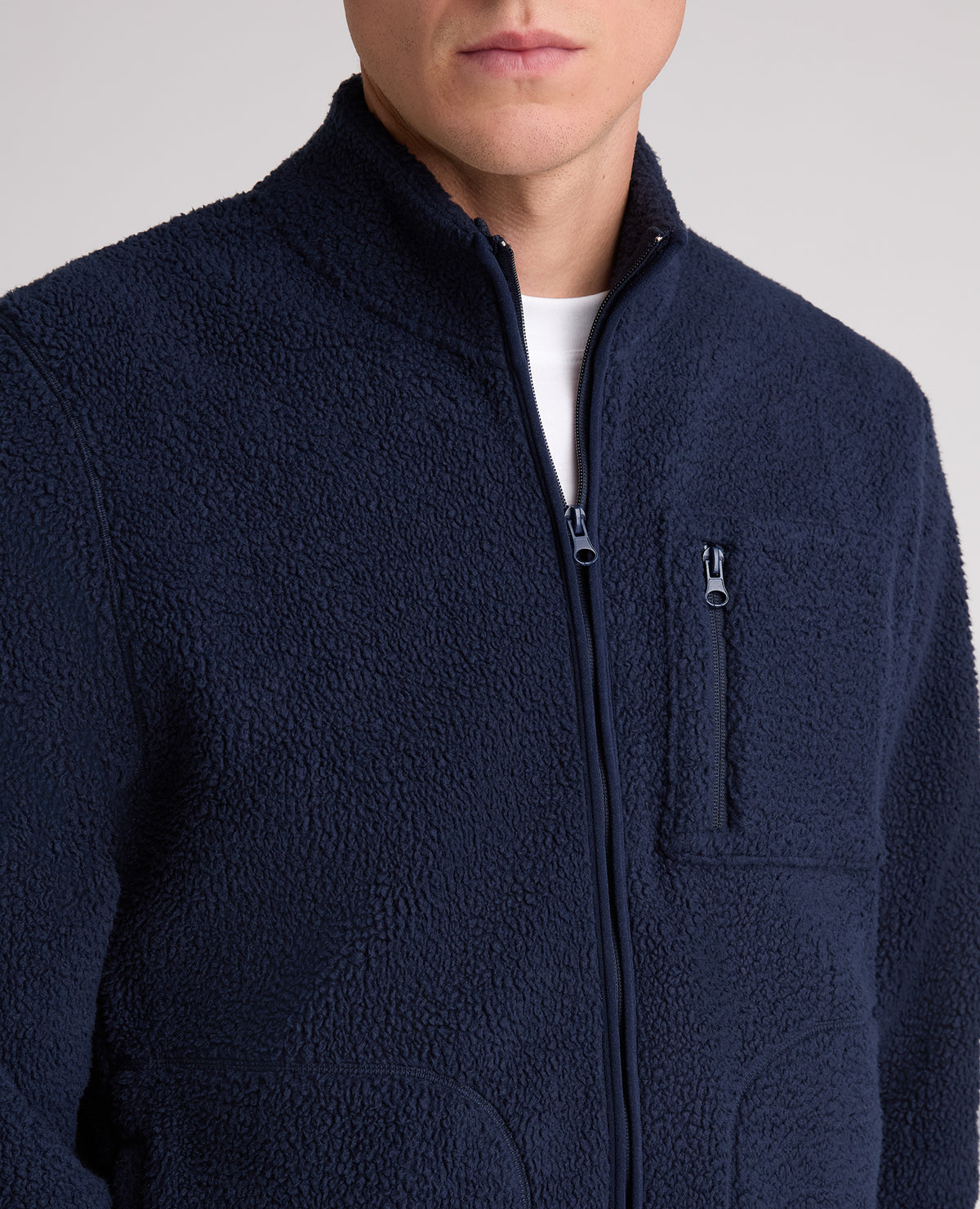 Dark Blue Zip Up Fleece