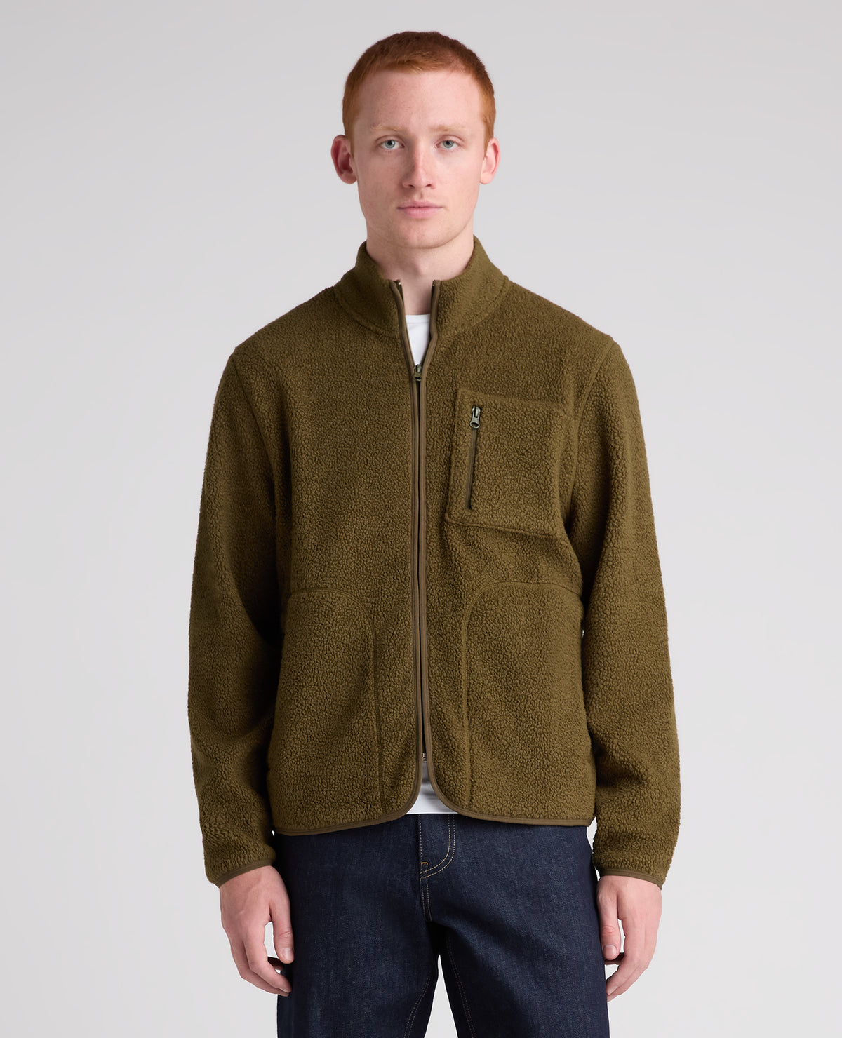 Dark Green Zip Up Fleece