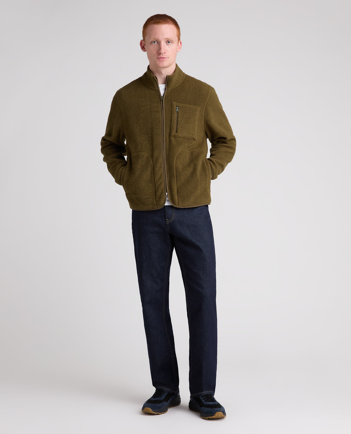 Dark Green Zip Up Fleece