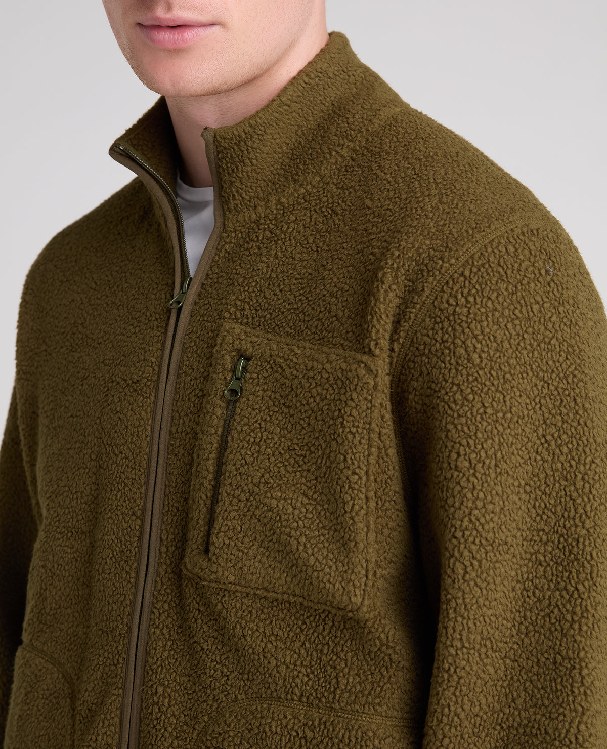 Dark Green Zip Up Fleece
